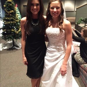Elegant Davids Bridal black dress